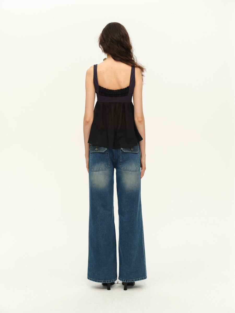 Dotyears Fake two contrasting panels A pendulum small top