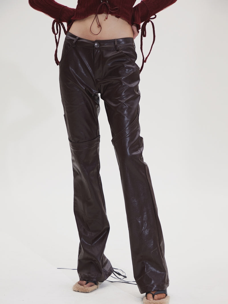 Dotyears 22aw leather pants