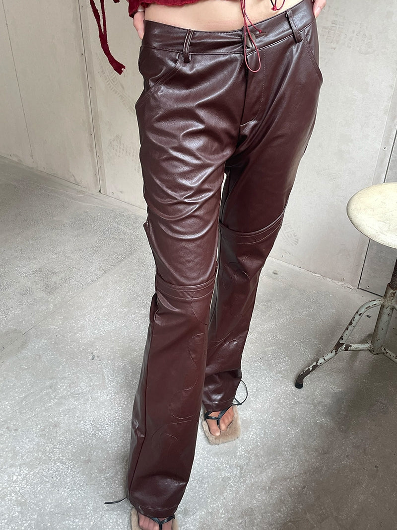 Dotyears 22aw leather pants