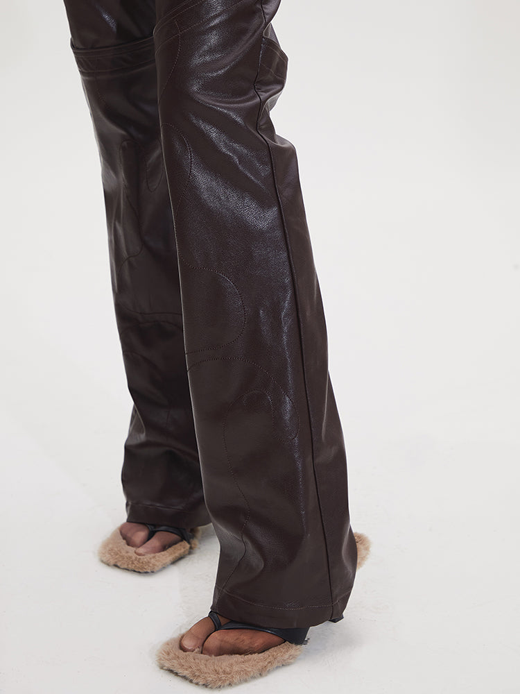 Dotyears 22aw leather pants