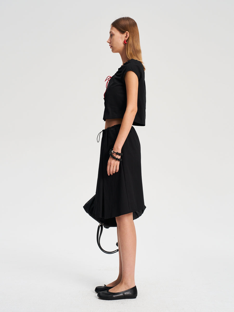 Hughum Cotton black drawstring strap set