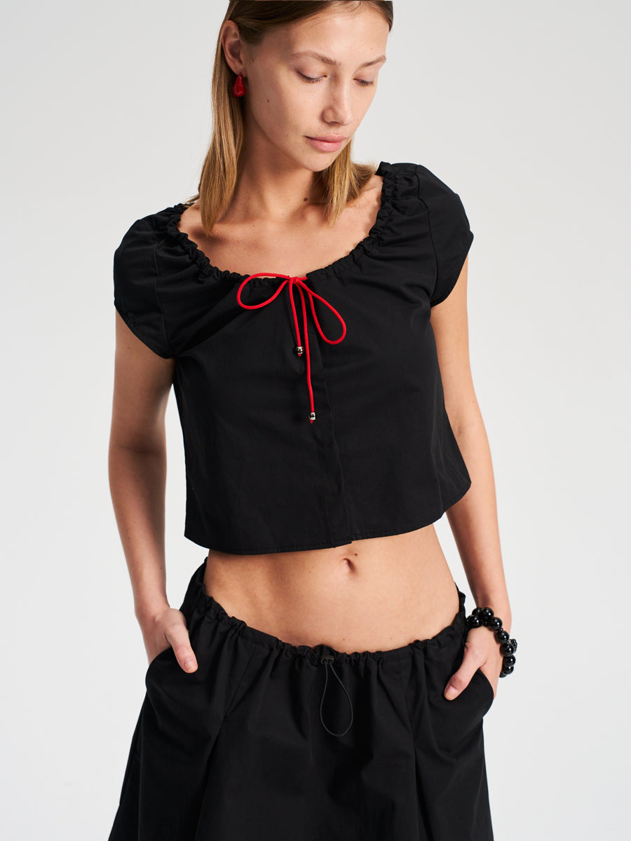 Hughum Cotton black drawstring strap set