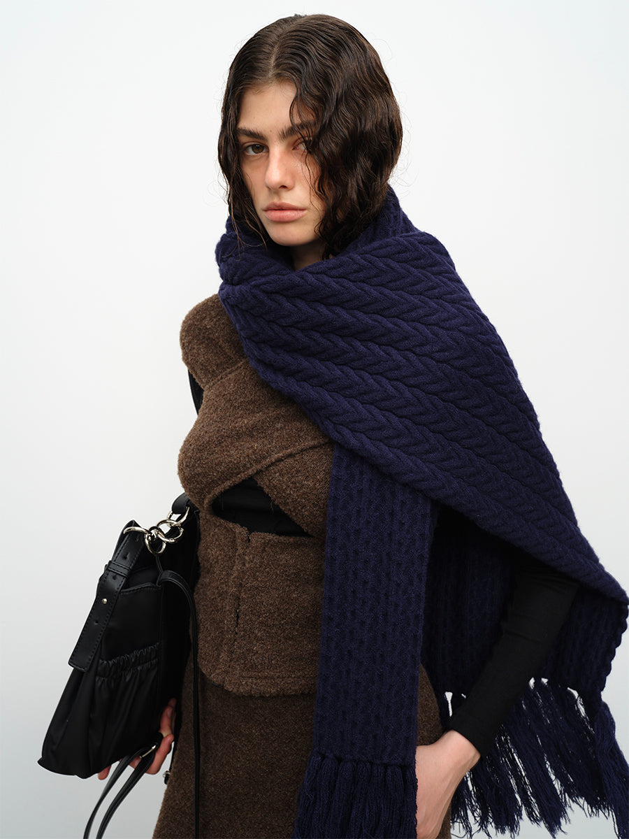 Dotyears24AW Wool knitted coffee suit