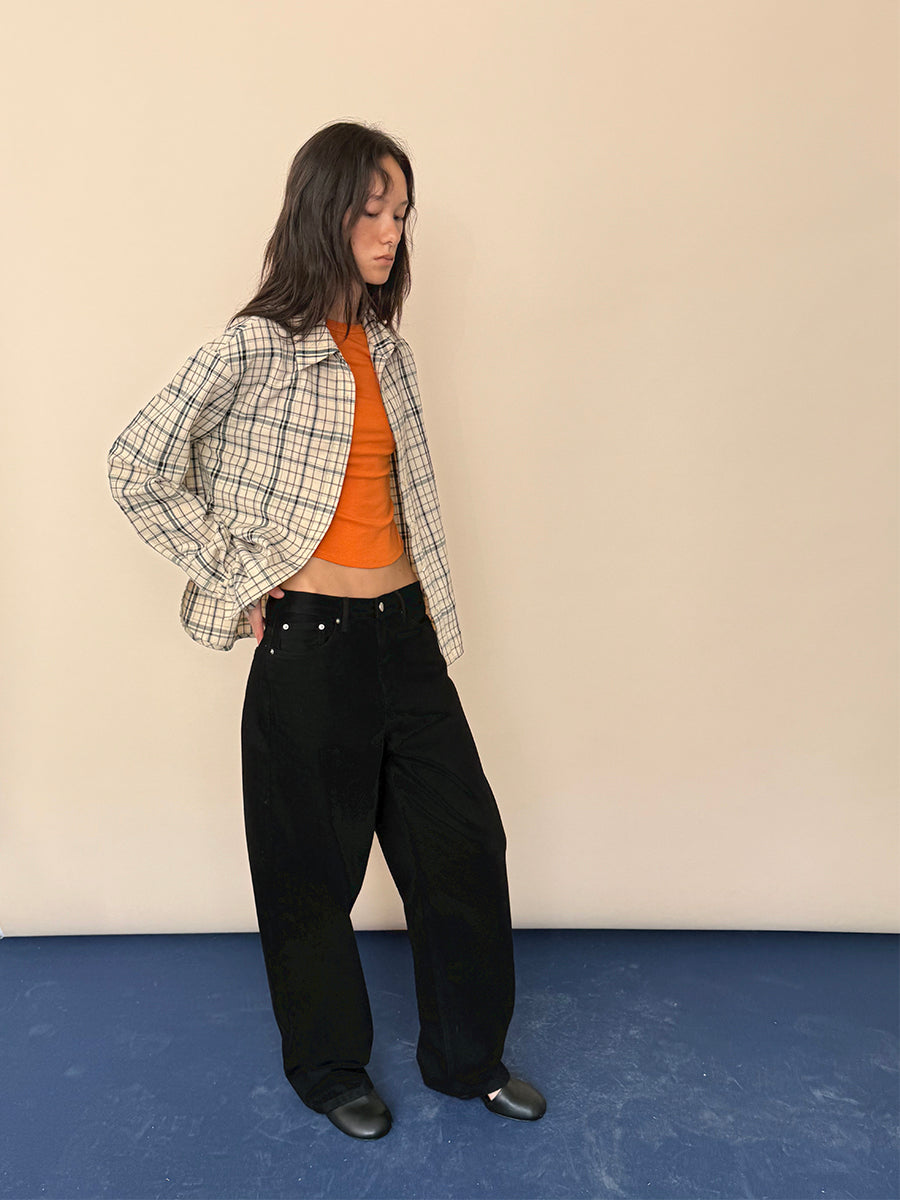 Hughum Khaki Check Cotton Shirt